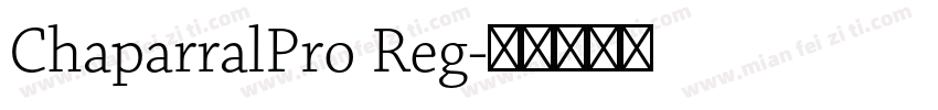 ChaparralPro Reg字体转换
